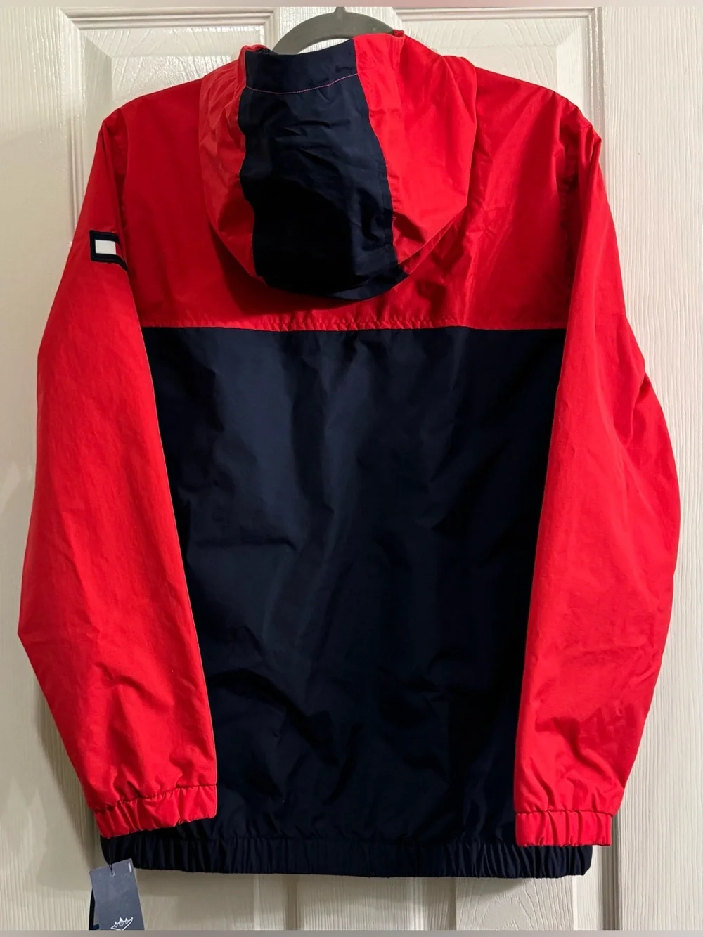 NEW Tommy Hilfiger Full-Zip Hooded Windbreaker, Color: Red, Size Boys XL 18-20